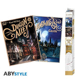 HARRY POTTER - Poudlard & Diagon Alley - Set de 2 posters '52x38'