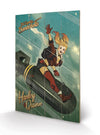 DC COMICS - Harley Quinn Bombshells - Impression sur bois 40x59cm