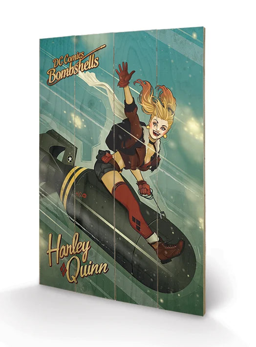 DC COMICS - Harley Quinn Bombshells - Impression sur bois 40x59cm